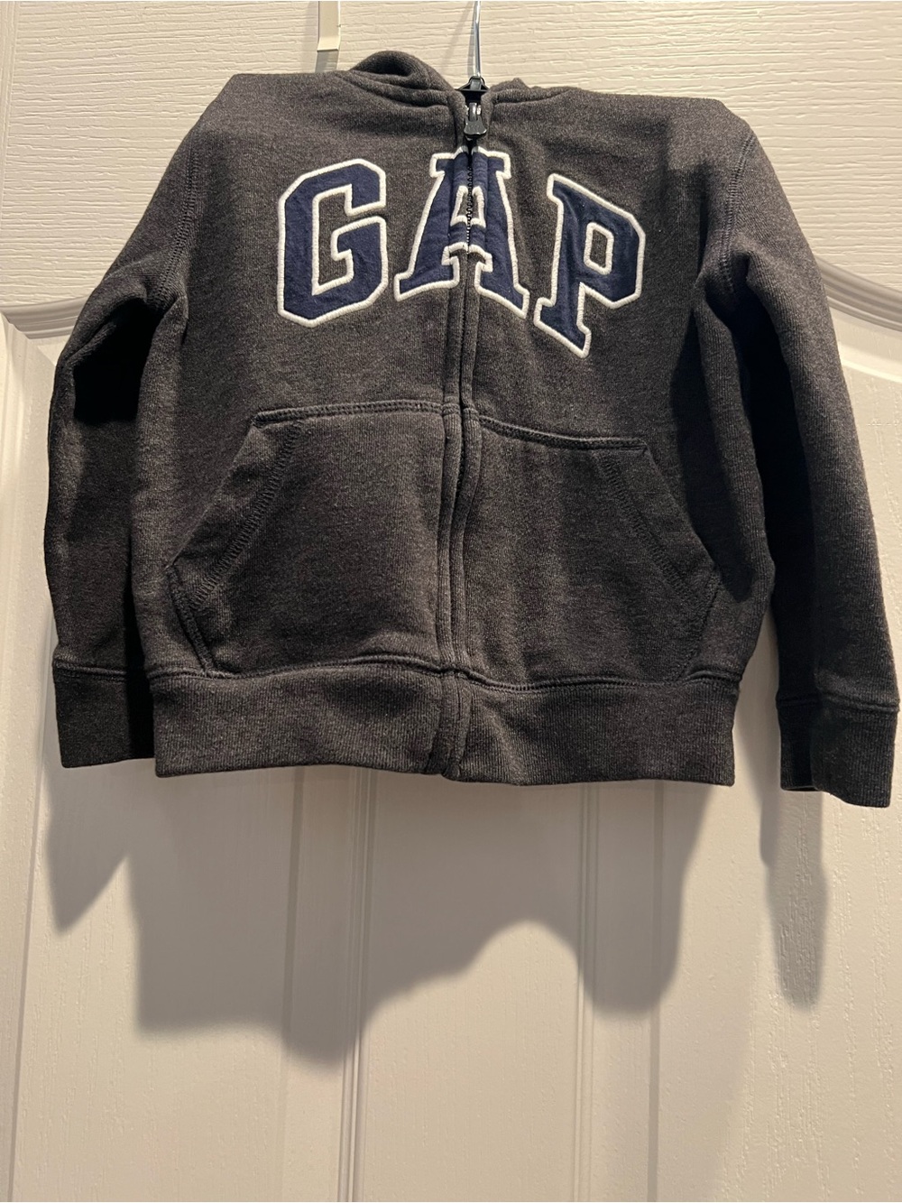 GAP Kids Charcoal Zip Hoodie with Logo